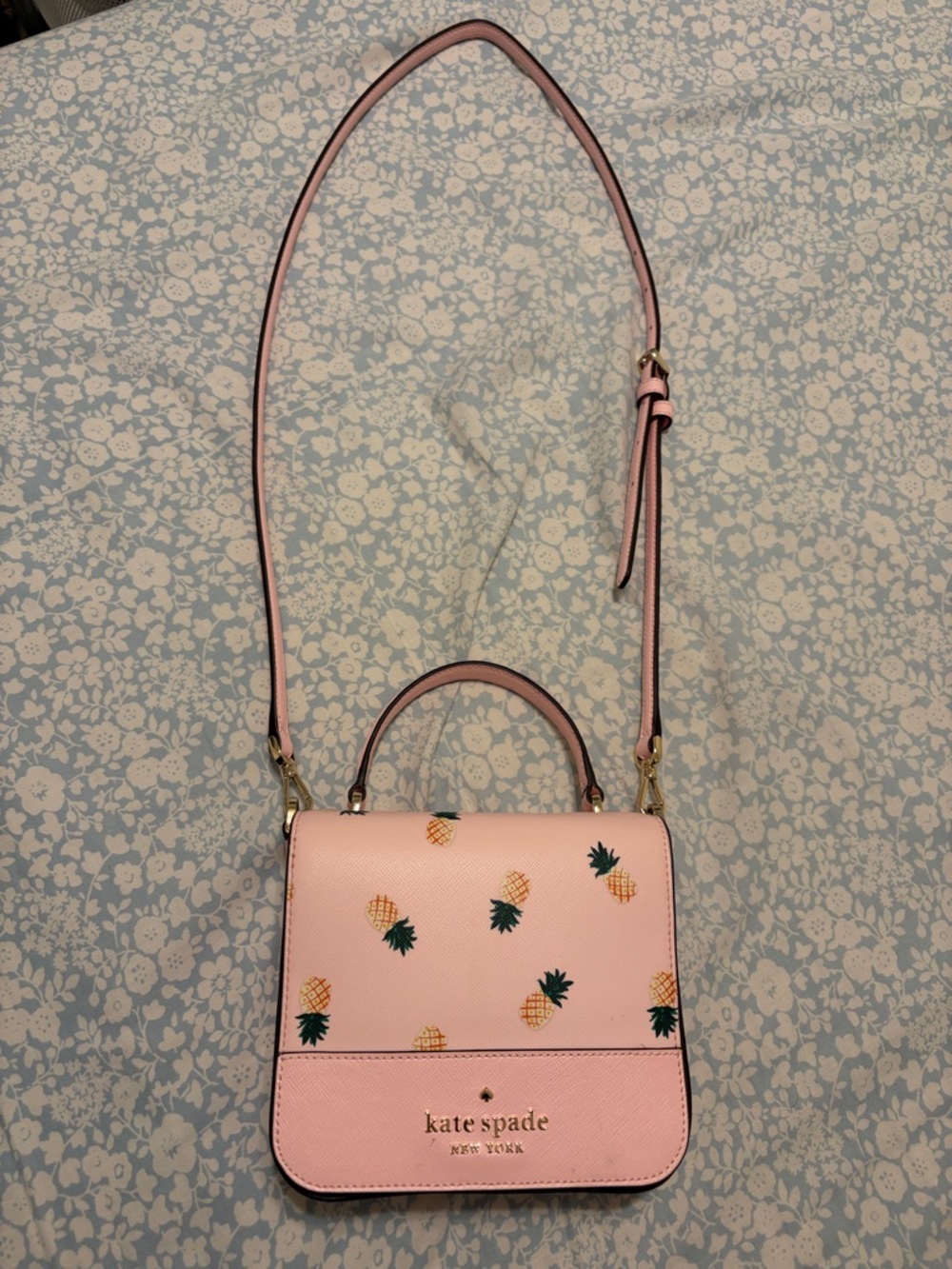 Kate Spade New York Staci Square Pineapple Printed Crossbody Bag